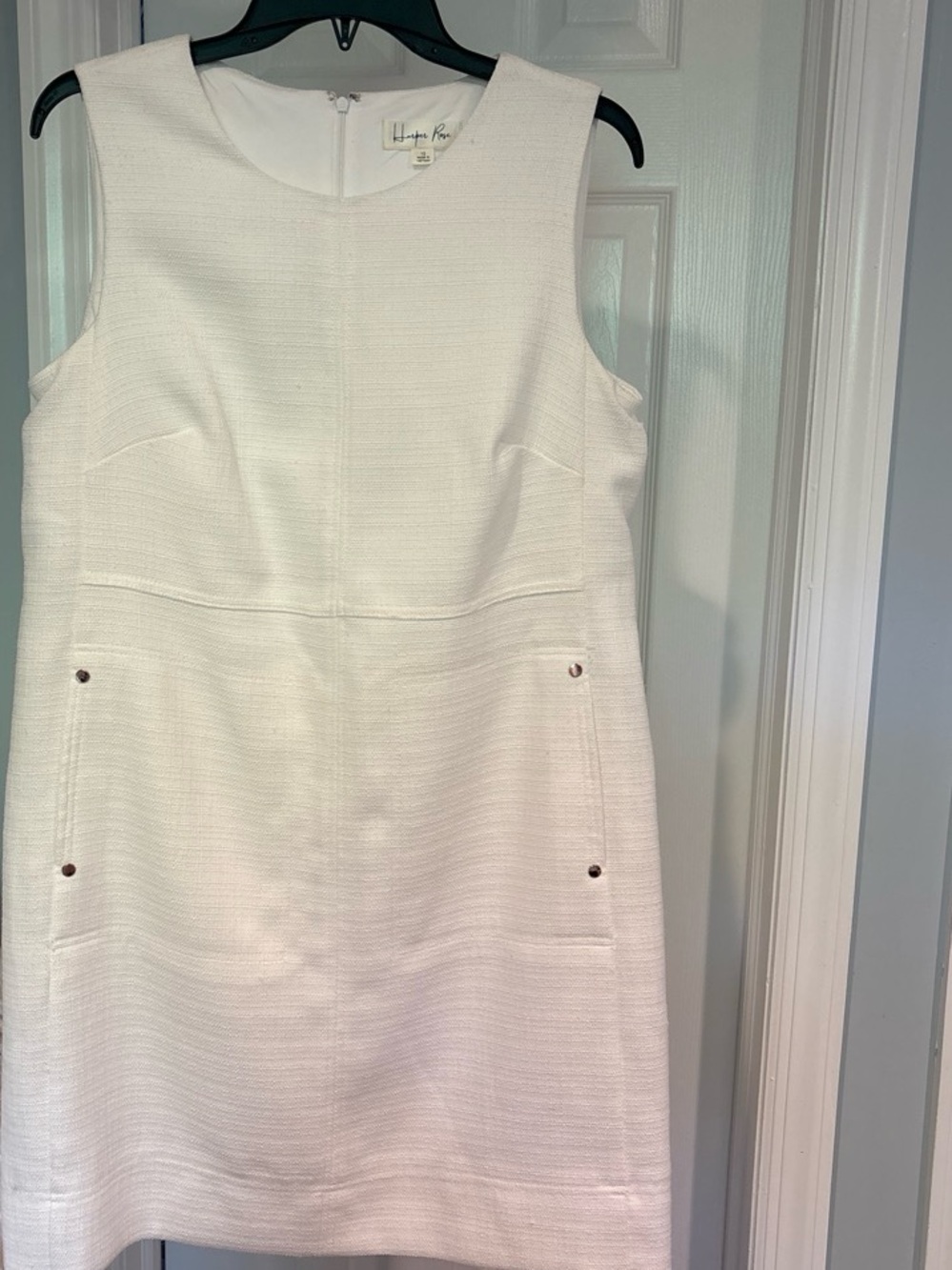 Harper White Textured Mini Sheath Dress